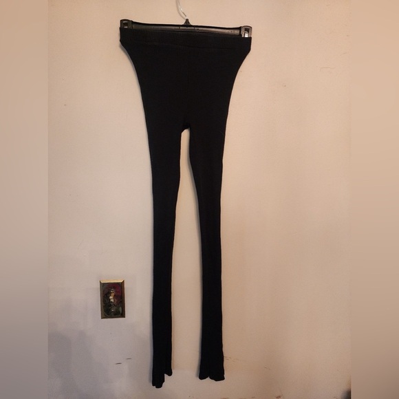Fashion nova cotton stretch ribbed black leggings size xs - Picture 1 of 5